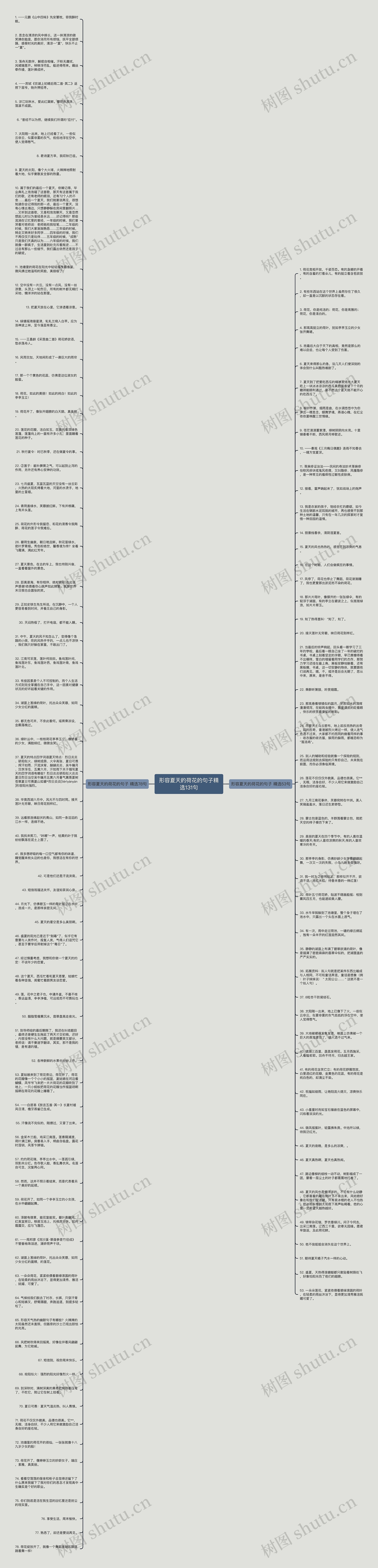 形容夏天的荷花的句子精选131句思维导图高清图 形容夏天的荷花的句子精选131句思维导图