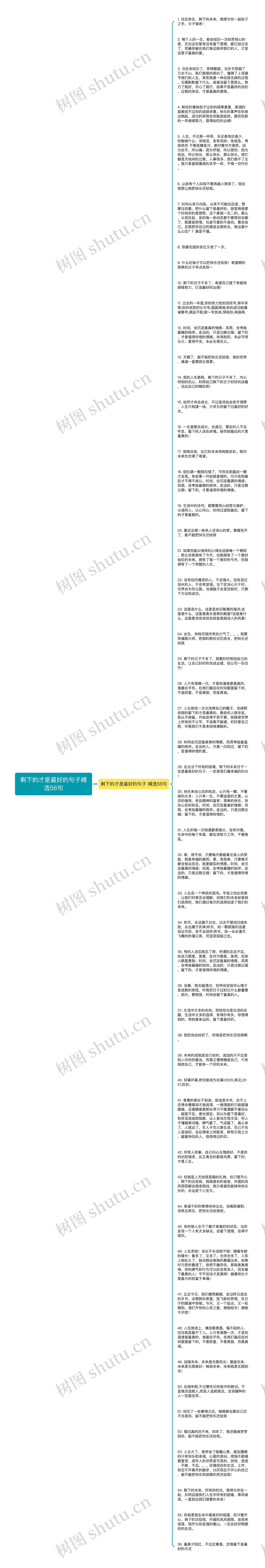 剩下的才是最好的句子精选56句思维导图