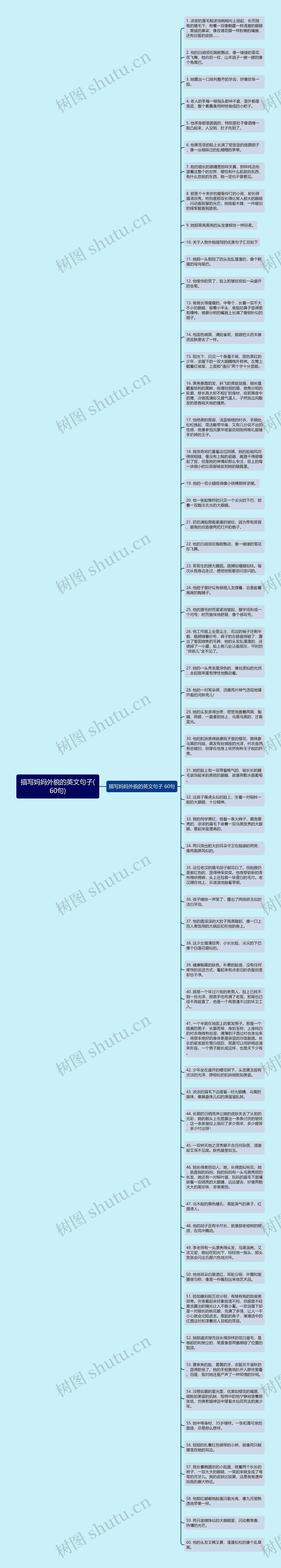 描写妈妈外貌的英文句子(60句)思维导图