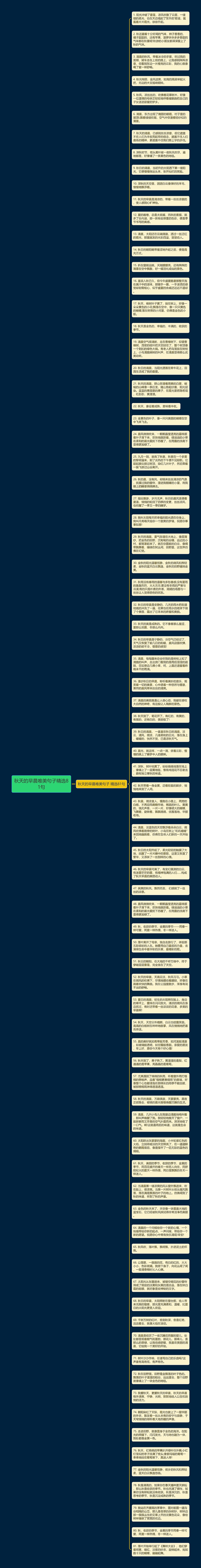 秋天的早晨唯美句子精选81句