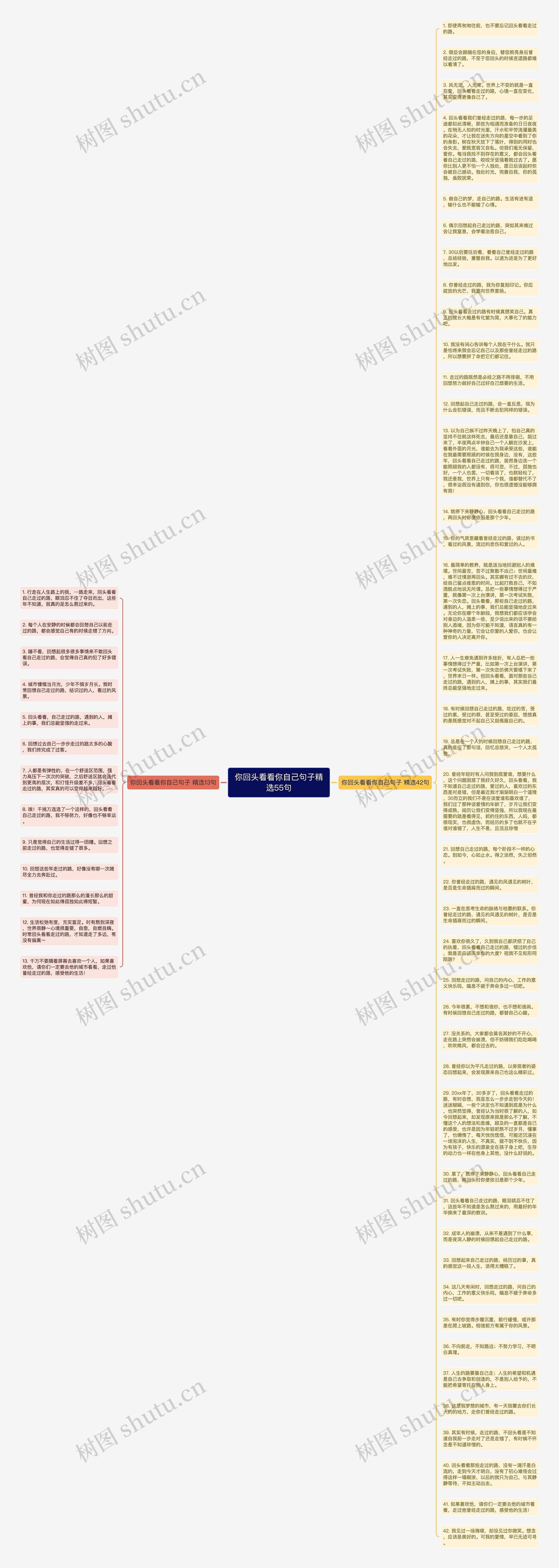 你回头看看你自己句子精选55句思维导图