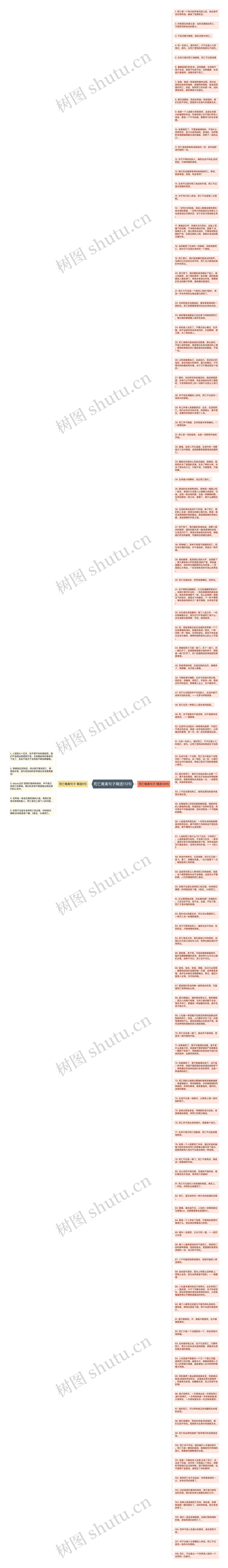 死亡唯美句子精选113句思维导图