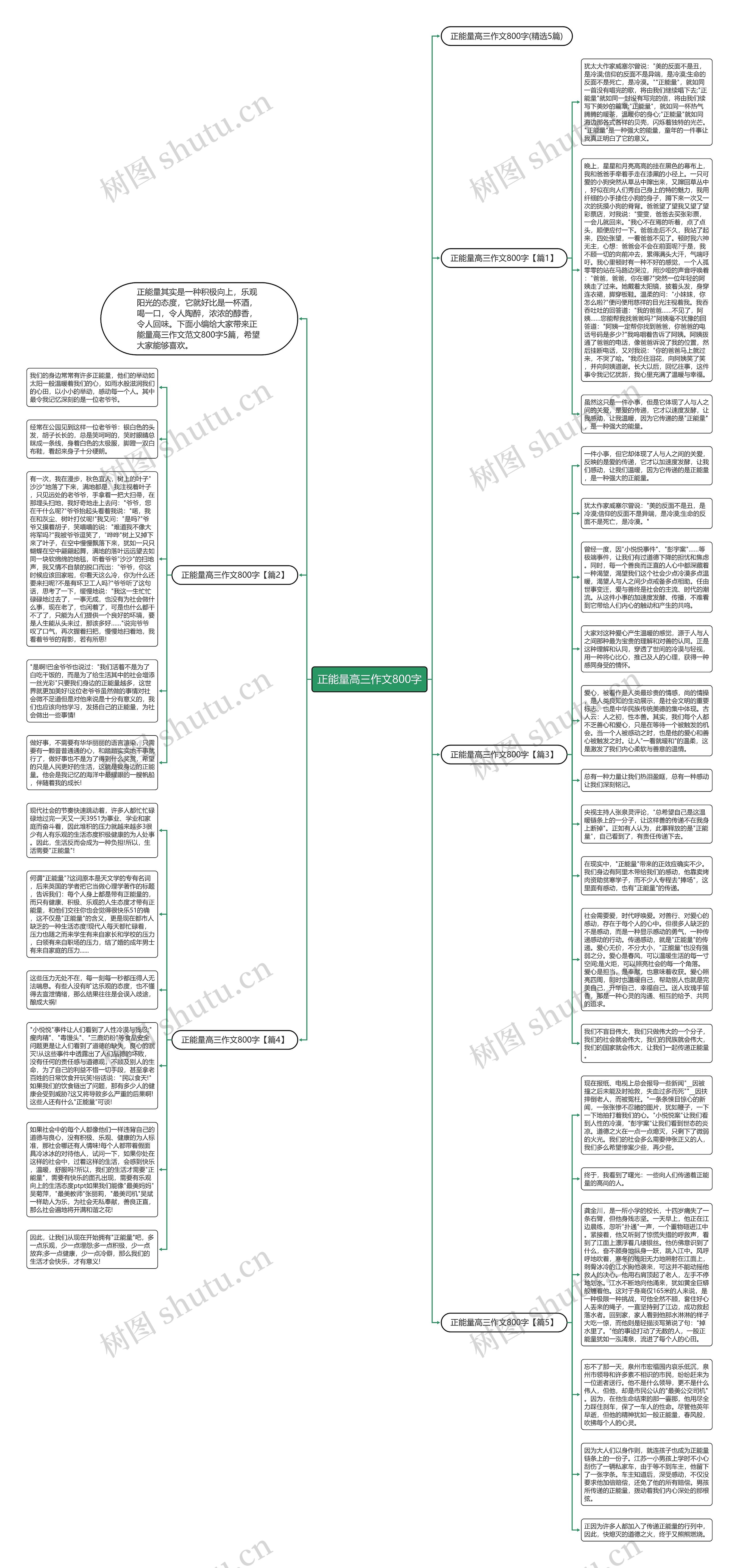 正能量高三作文800字思维导图