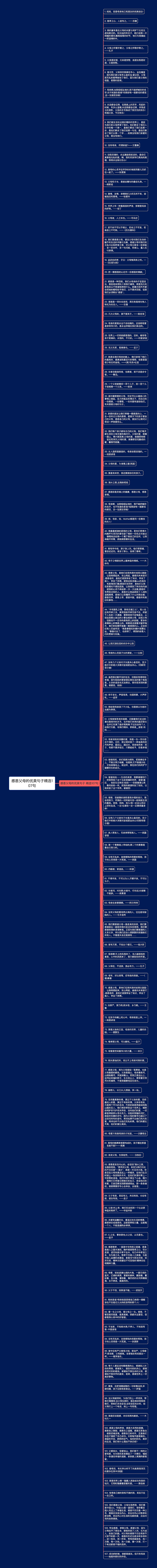 感恩父母的优美句子精选107句思维导图