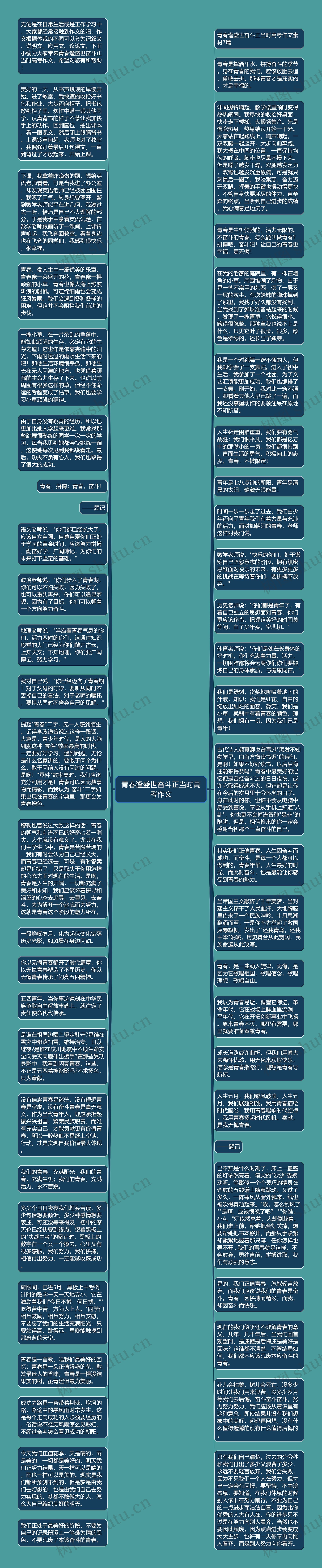 青春逢盛世奋斗正当时高考作文