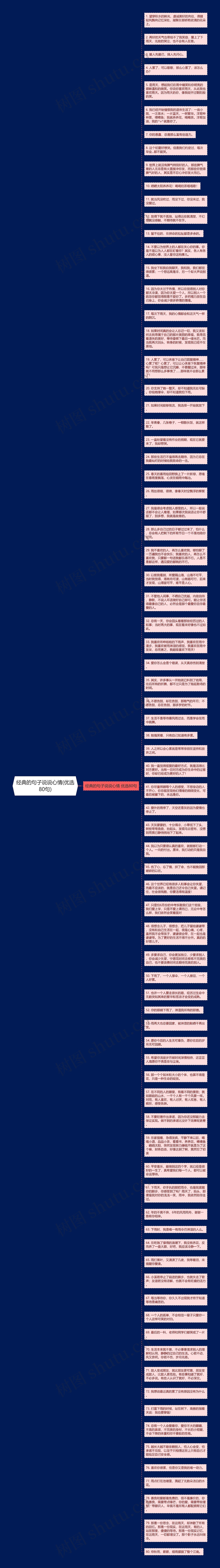 经典的句子说说心情(优选80句)思维导图