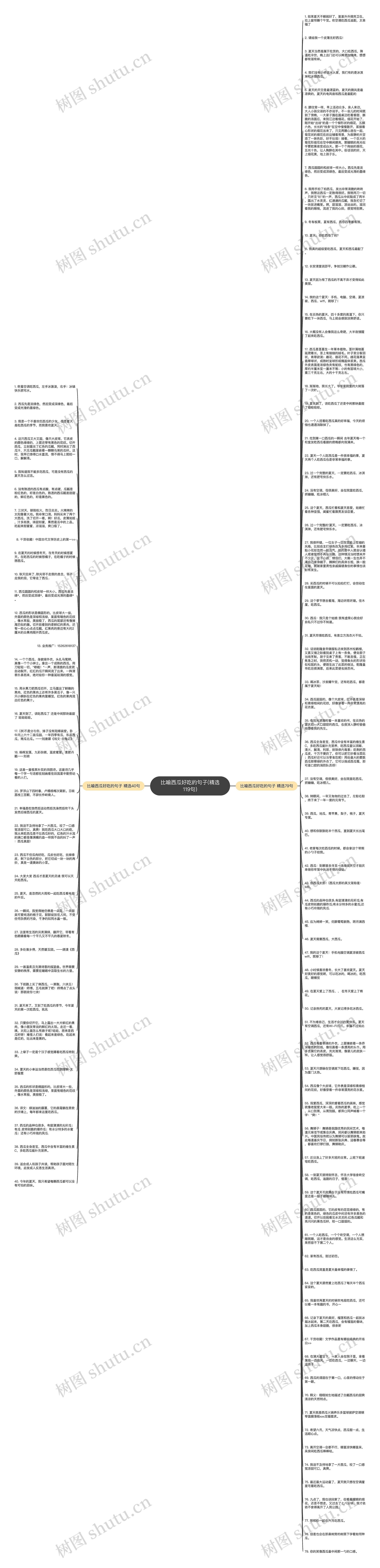 比喻西瓜好吃的句子(精选119句)思维导图