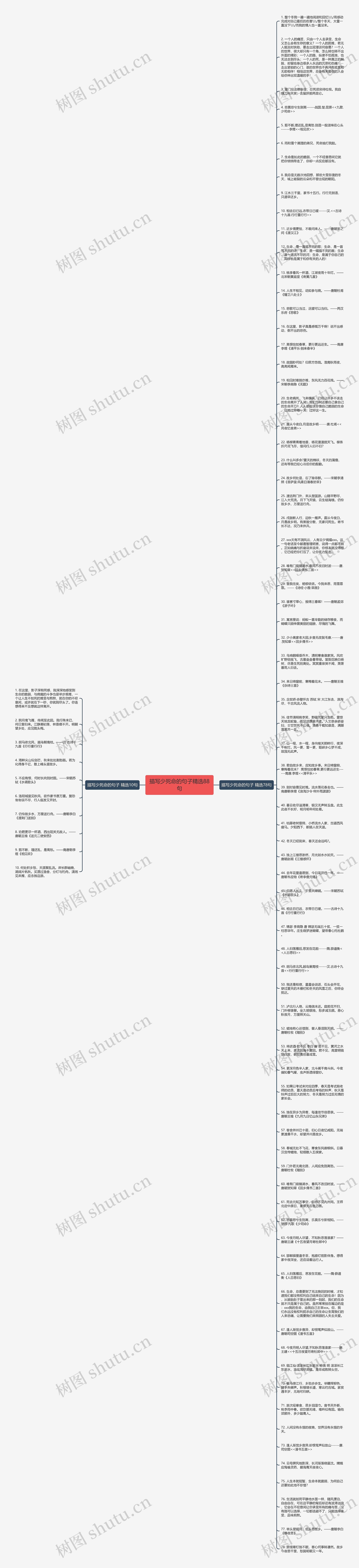 描写少死命的句子精选88句思维导图