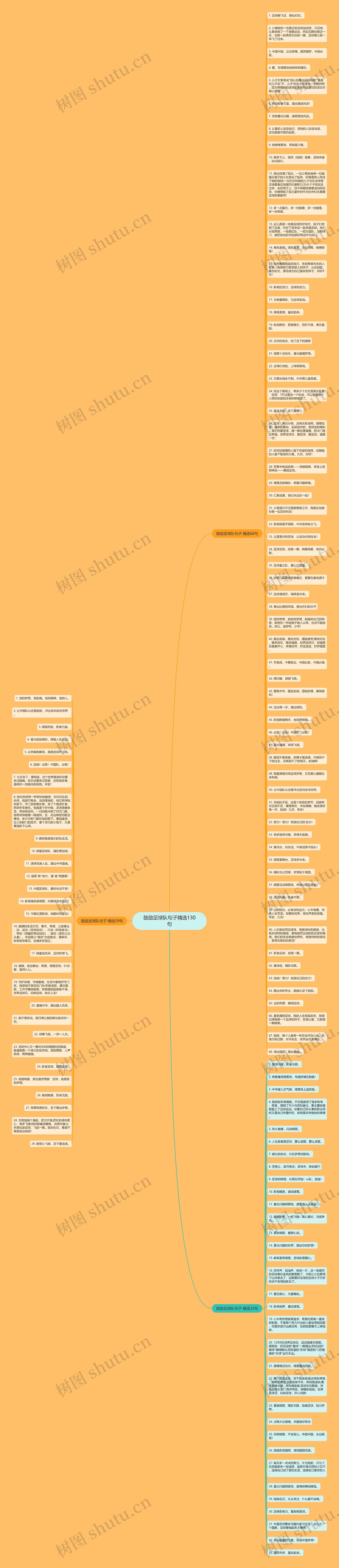 鼓励足球队句子精选130句思维导图