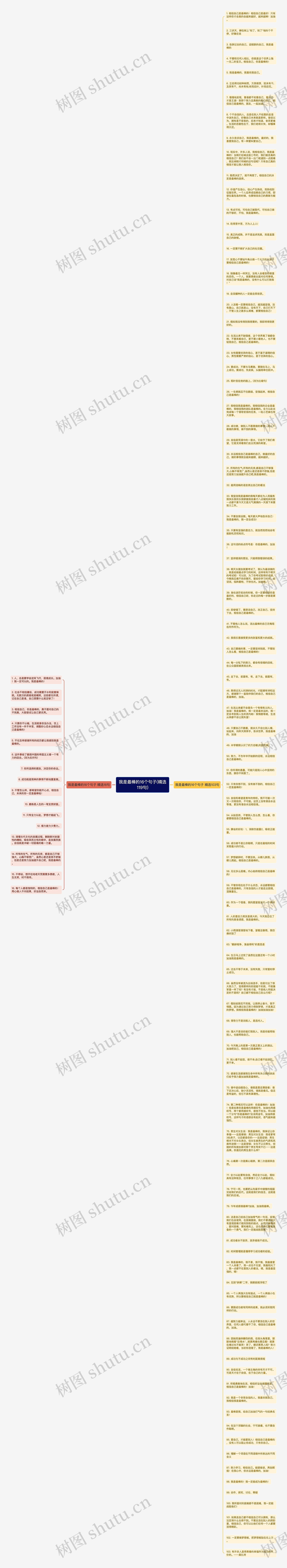 我是最棒的16个句子(精选119句)思维导图