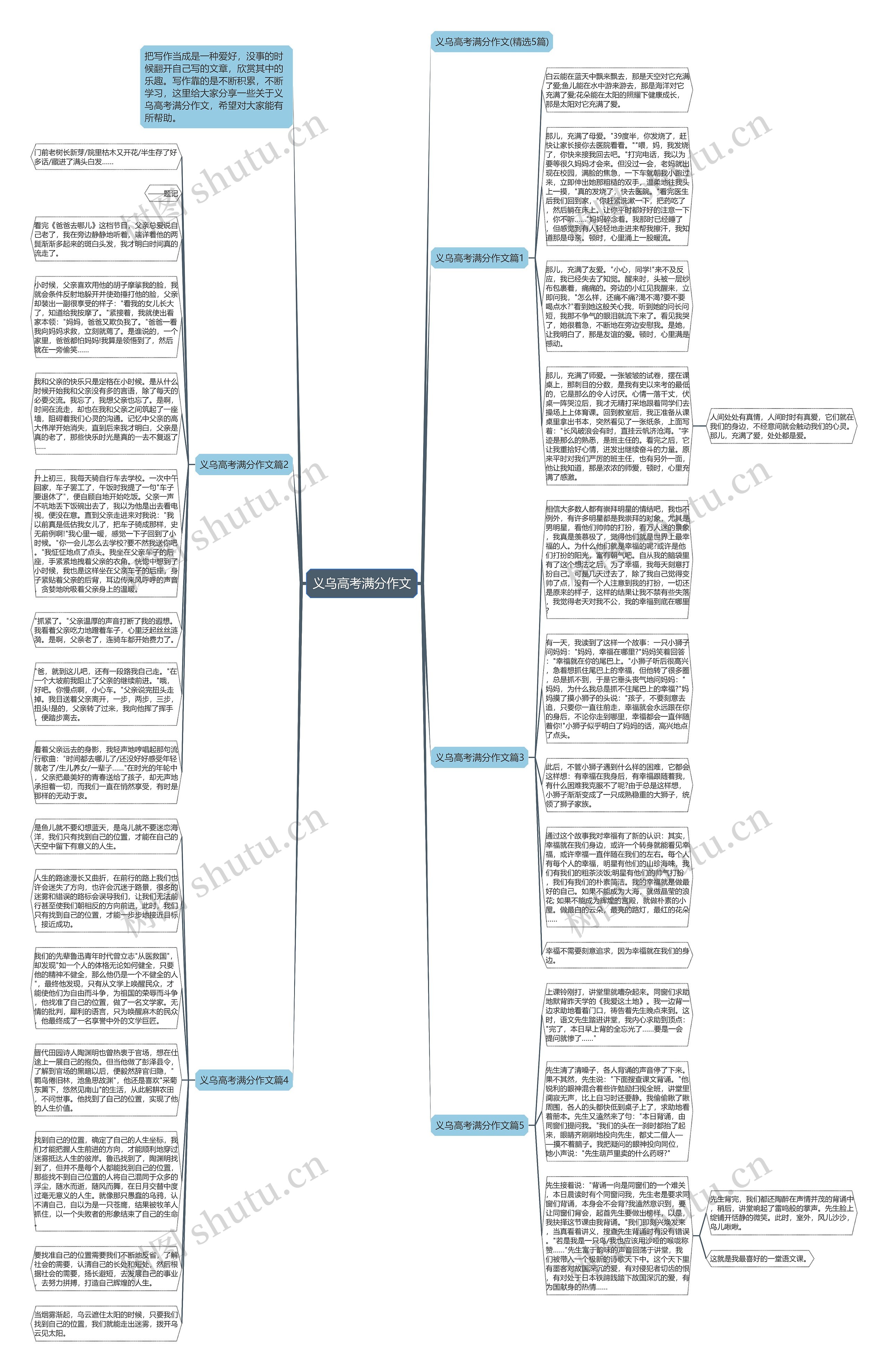 义乌高考满分作文思维导图