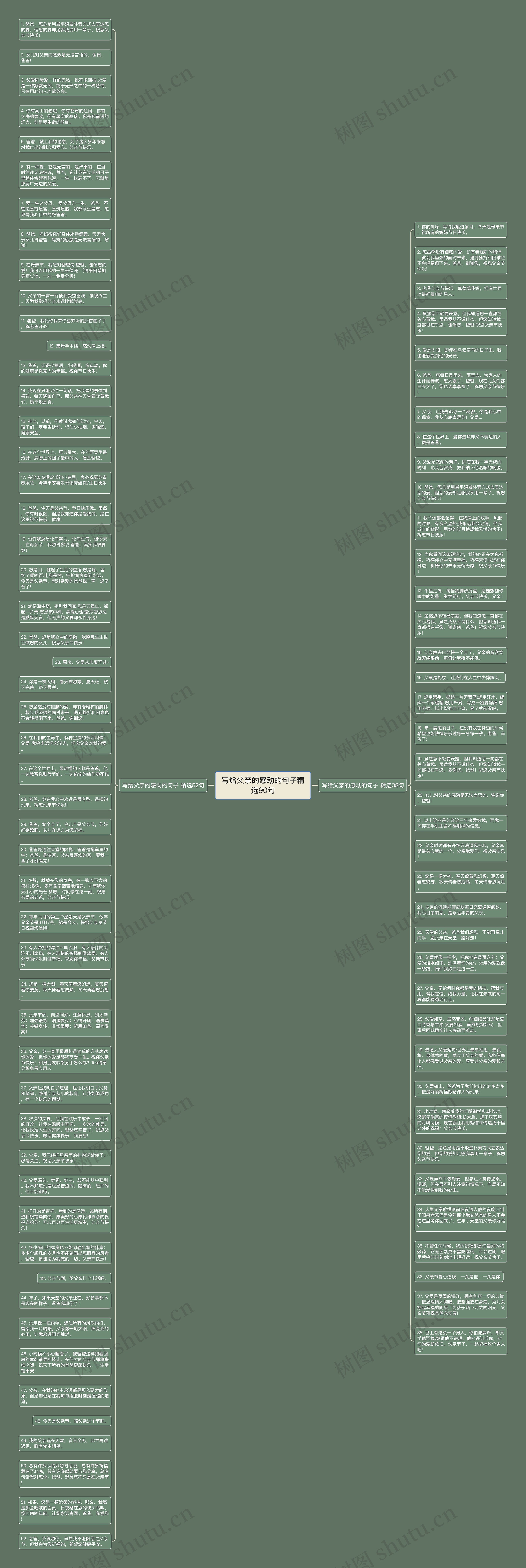 写给父亲的感动的句子精选90句思维导图