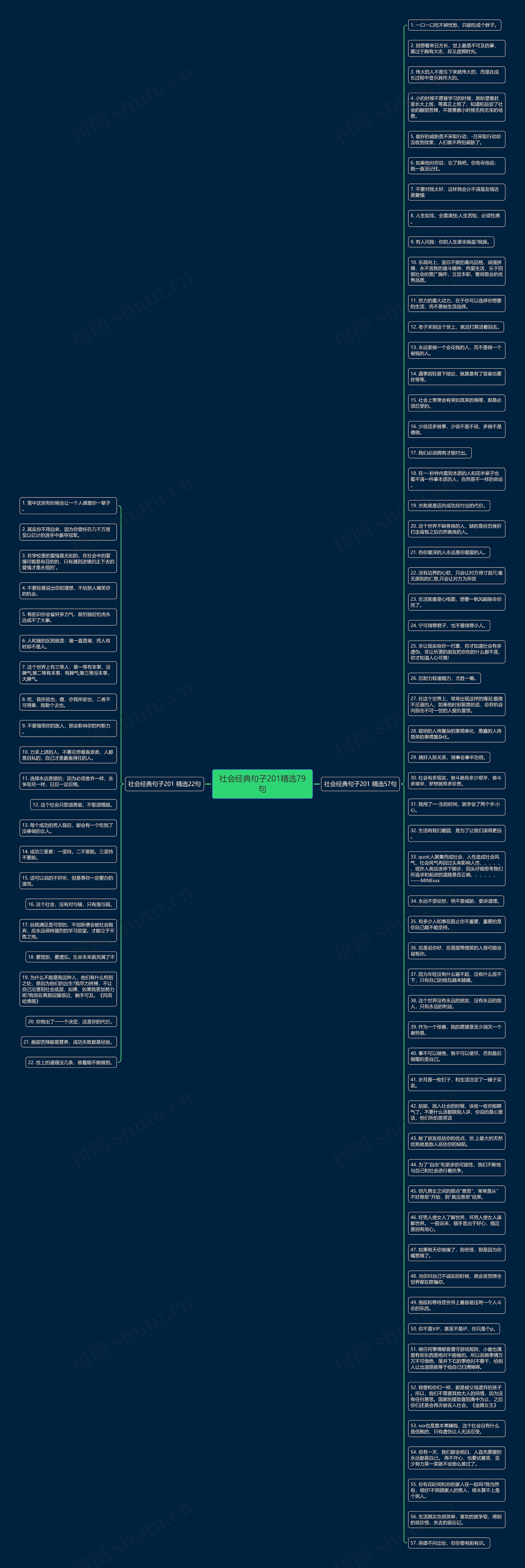 社会经典句子201精选79句思维导图