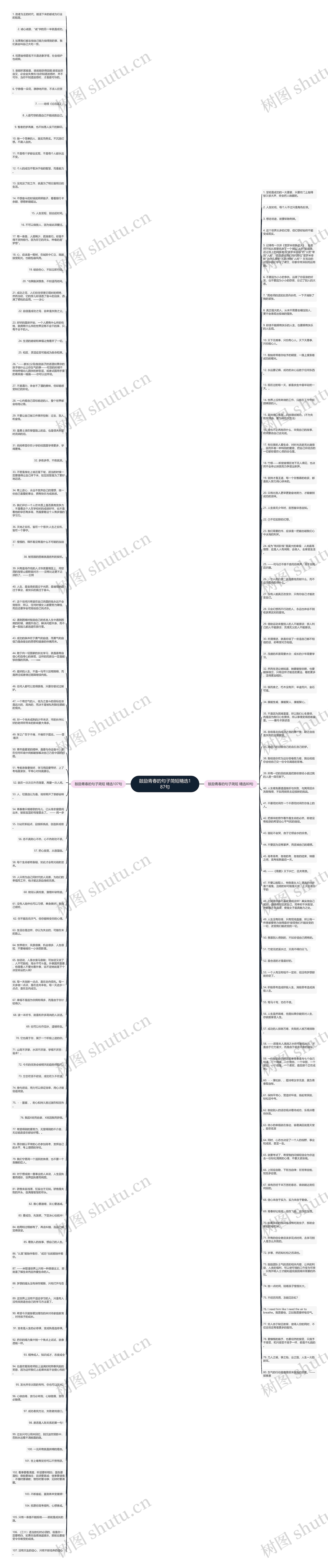 鼓励青春的句子简短精选187句思维导图高清图 鼓励青春的句子简短精选187句思维导图