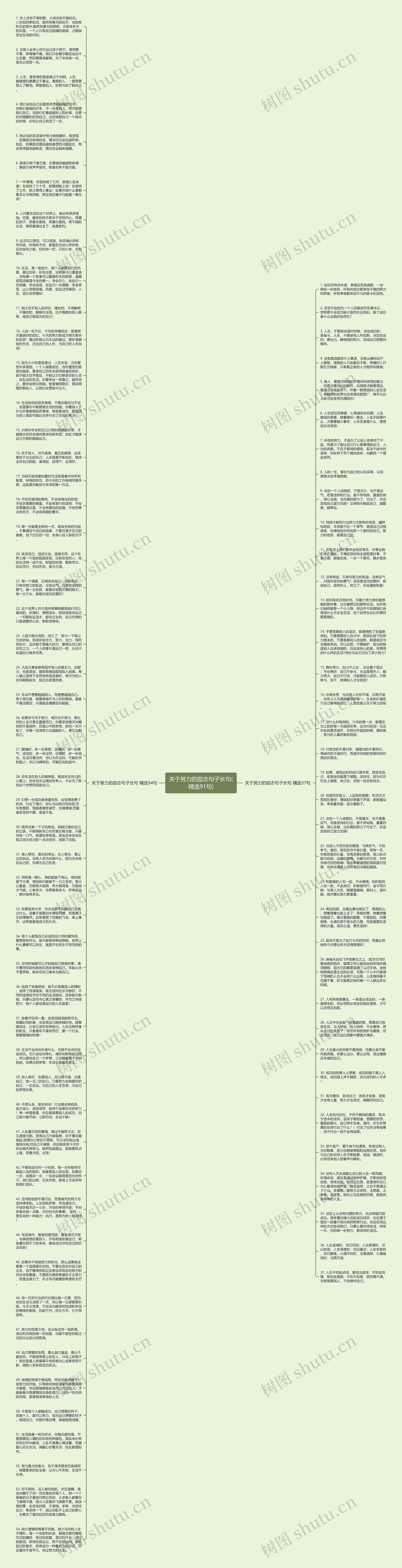关于努力的励志句子长句(精选91句)思维导图