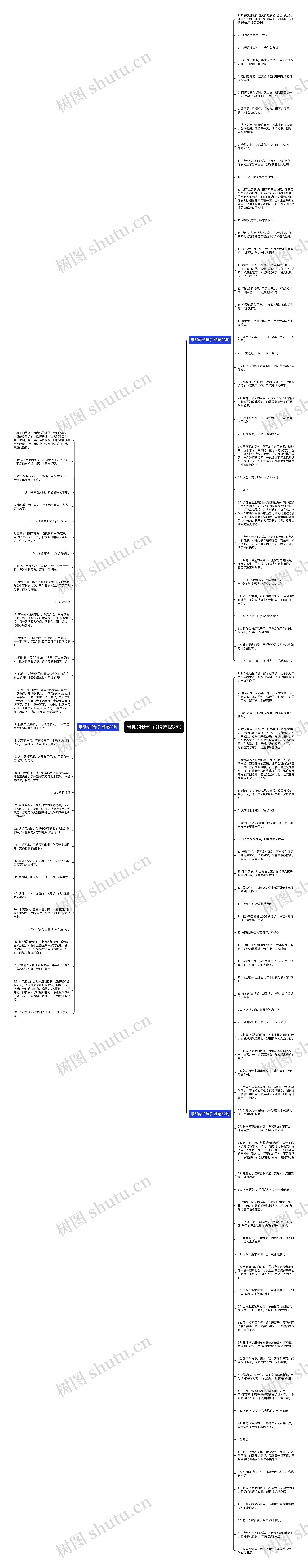 带却的长句子(精选123句)思维导图