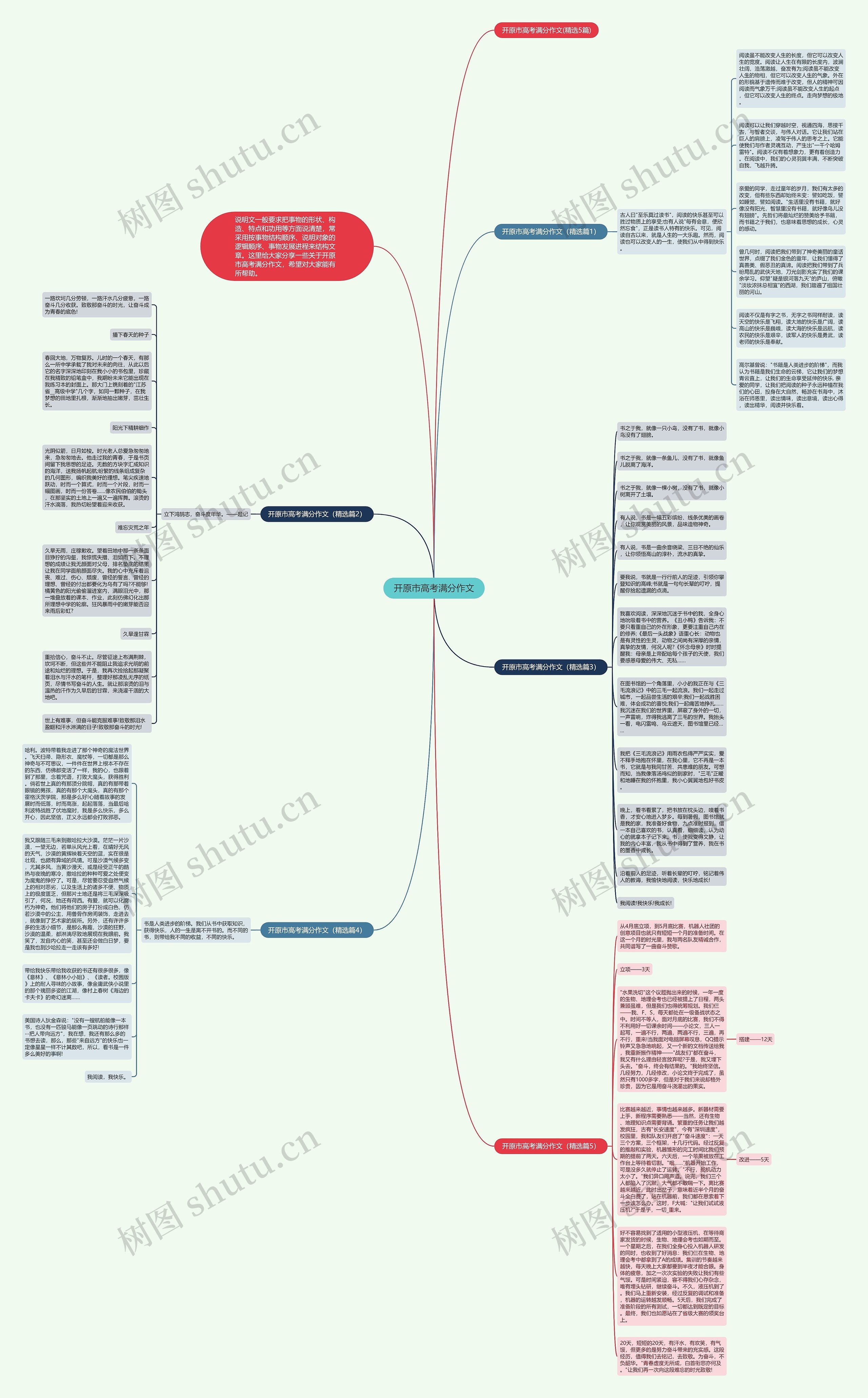 开原市高考满分作文思维导图