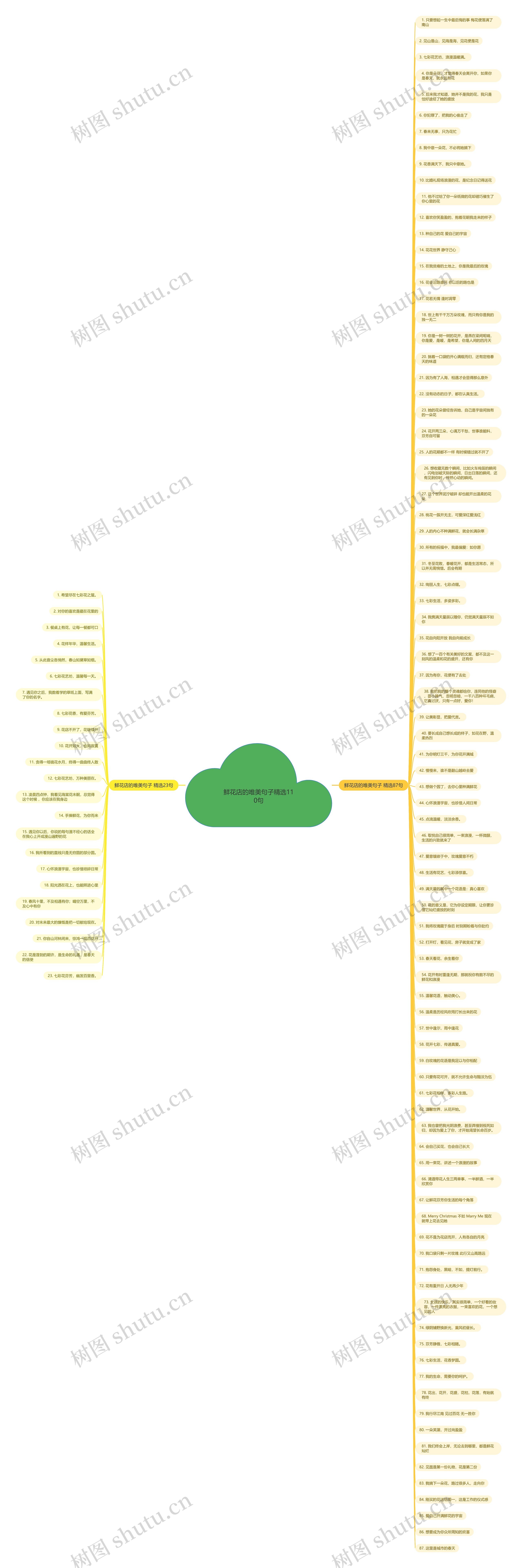 鲜花店的唯美句子精选110句思维导图