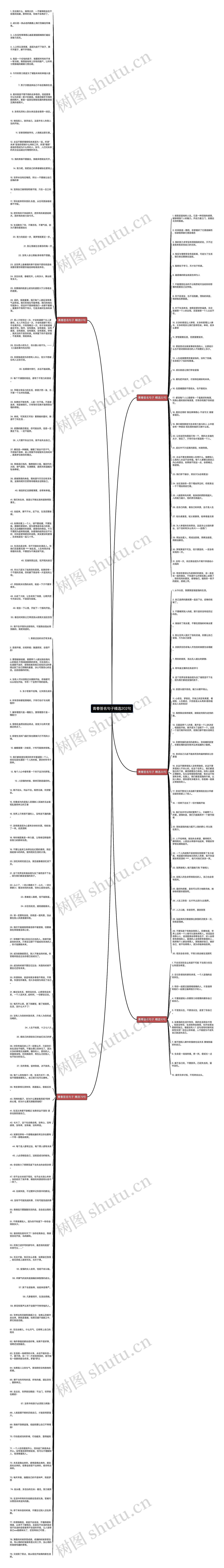 青春签名句子精选202句思维导图