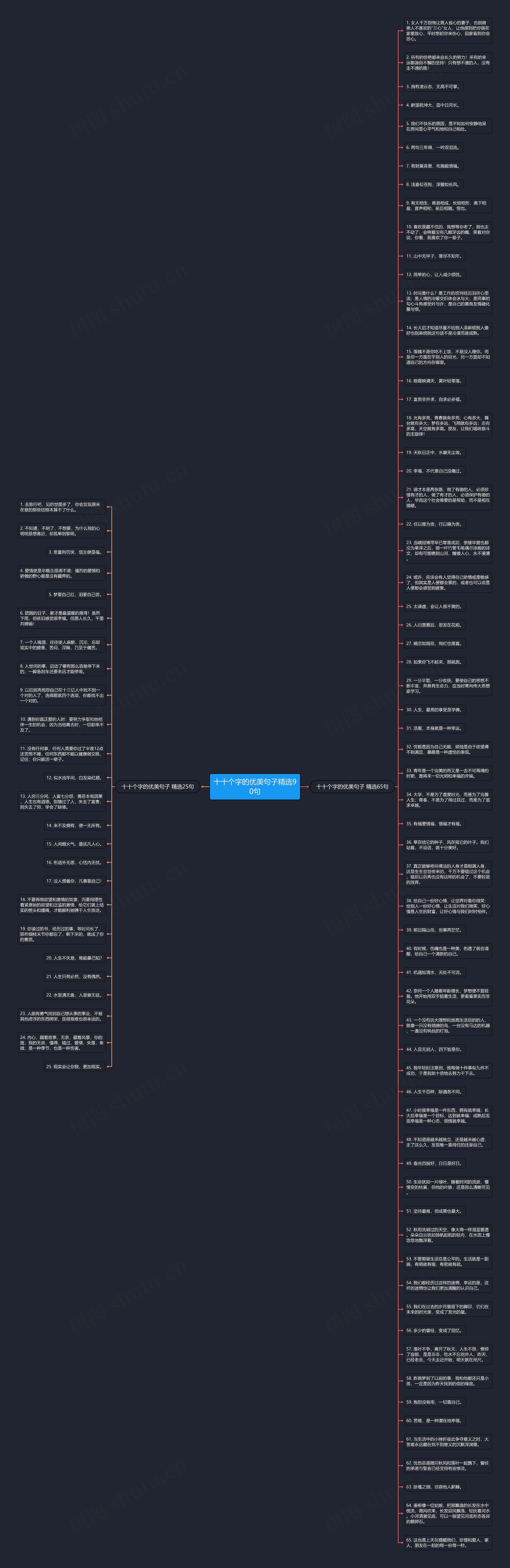 十十个字的优美句子精选90句思维导图