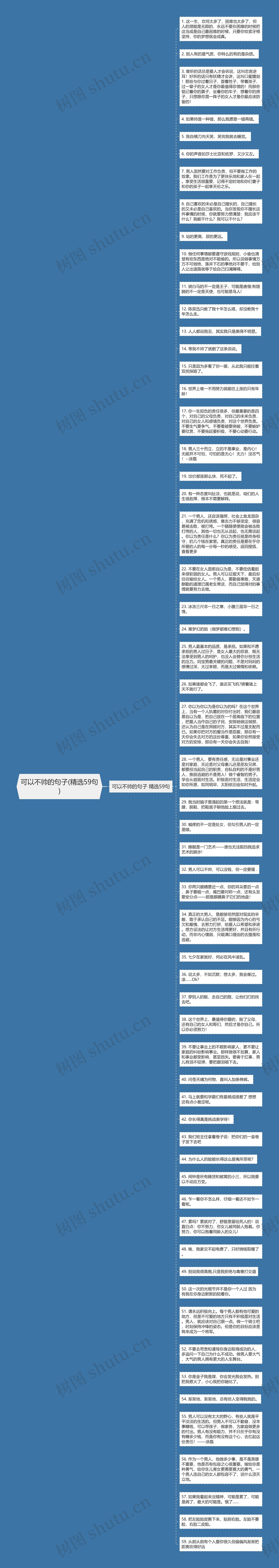 可以不帅的句子(精选59句)思维导图