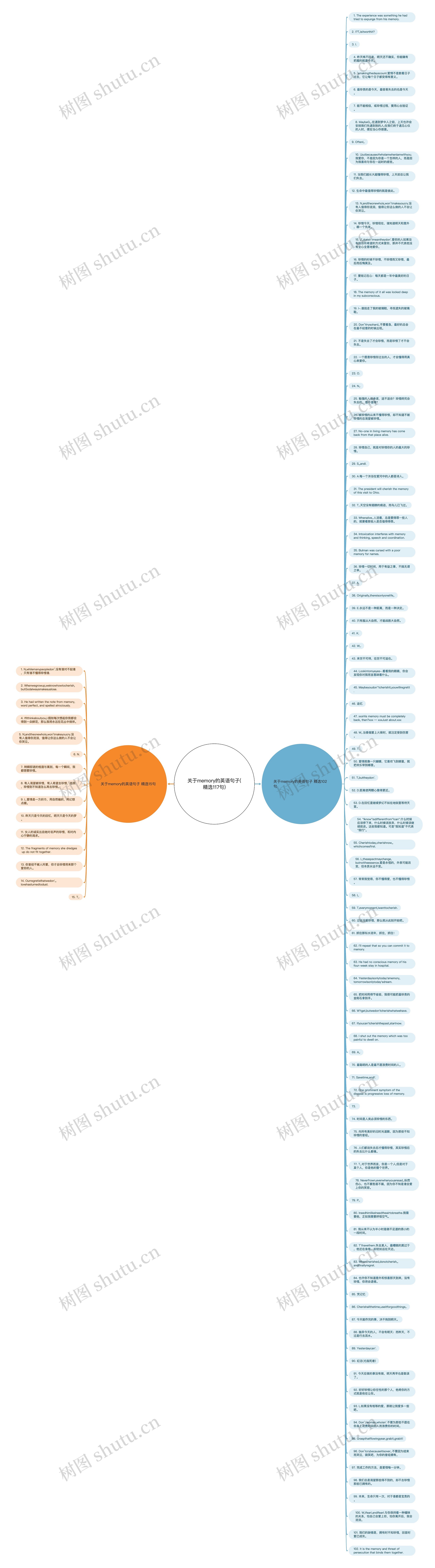 关于memory的英语句子(精选117句)思维导图
