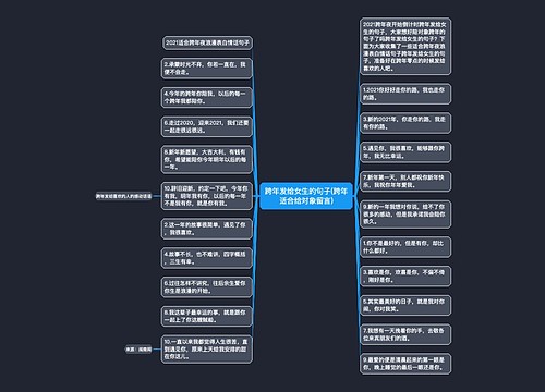 跨年发给女生的句子(跨年适合给对象留言)