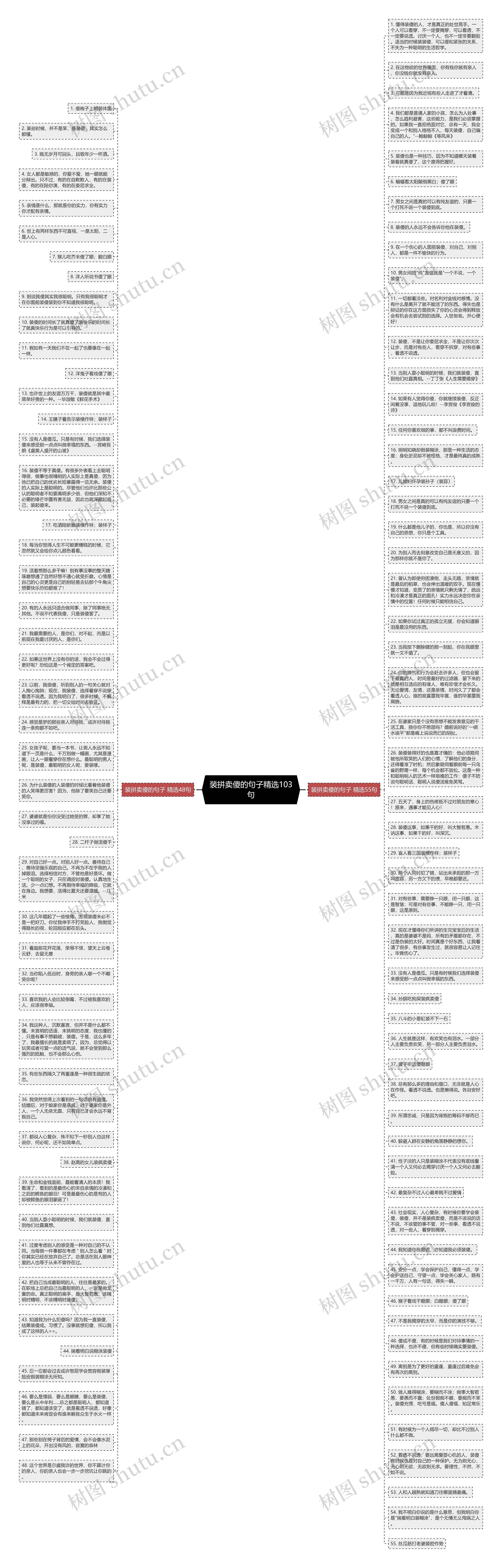 装拼卖傻的句子精选103句思维导图