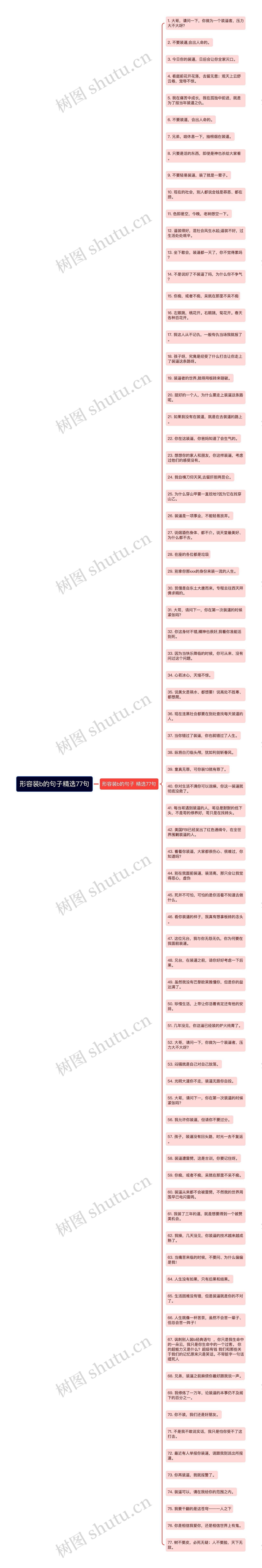 形容装b的句子精选77句思维导图