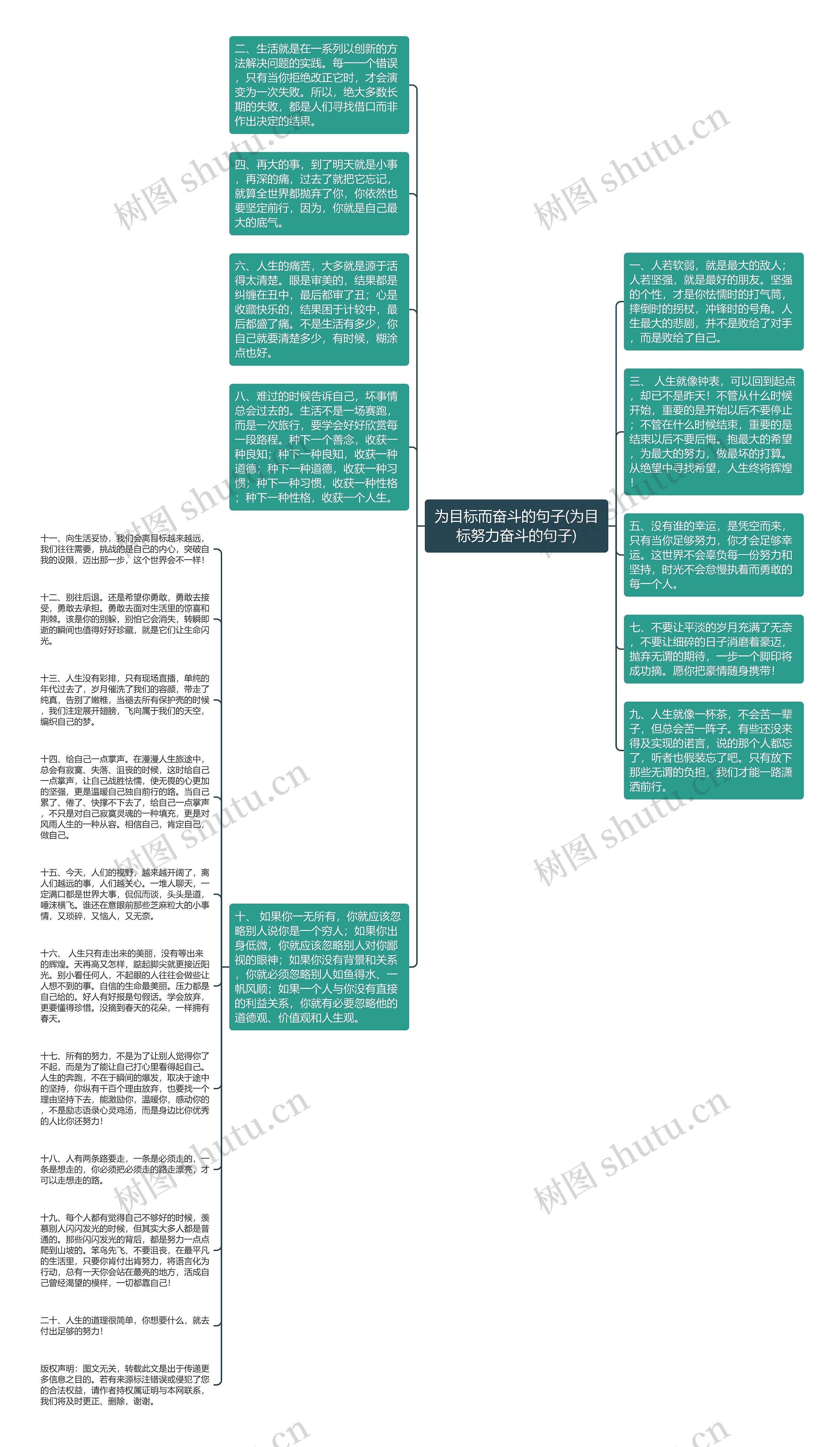 为目标而奋斗的句子(为目标努力奋斗的句子)思维导图