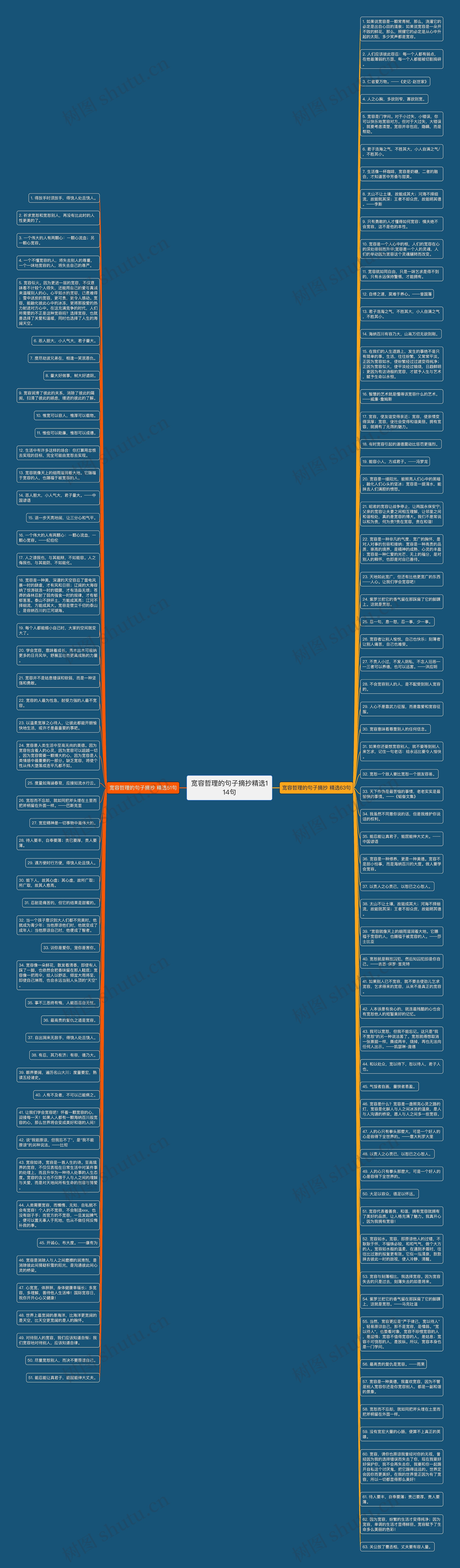 宽容哲理的句子摘抄精选114句思维导图