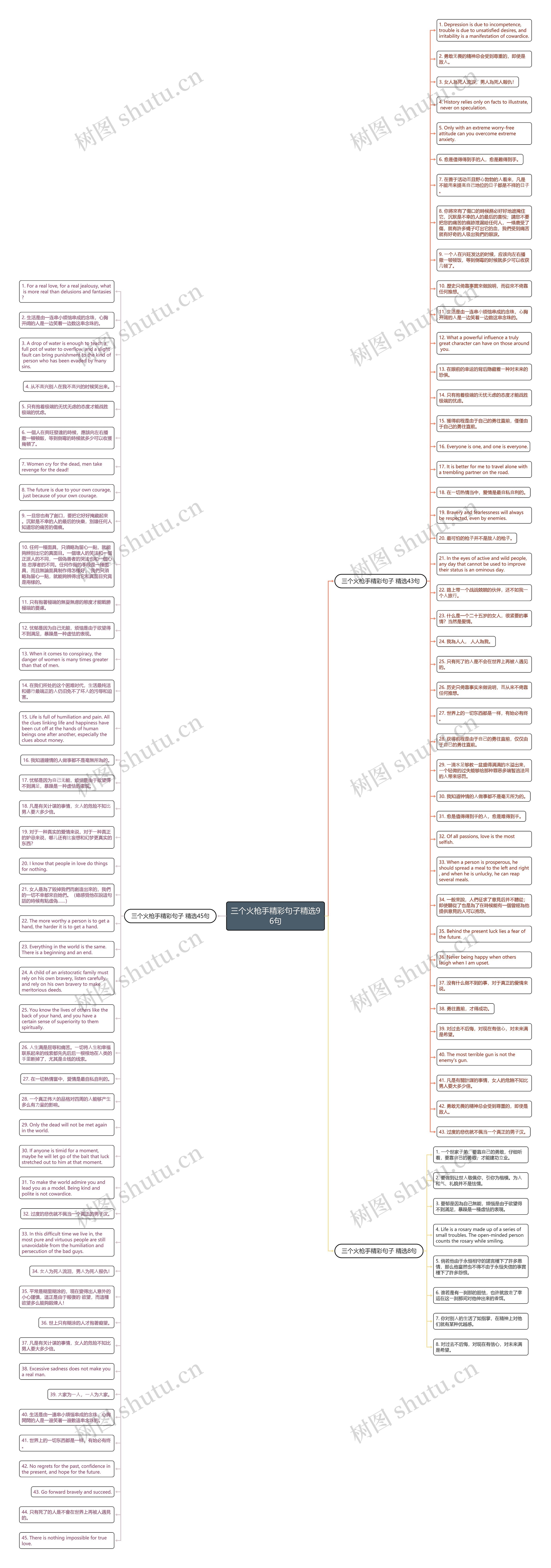 三个火枪手精彩句子精选96句思维导图