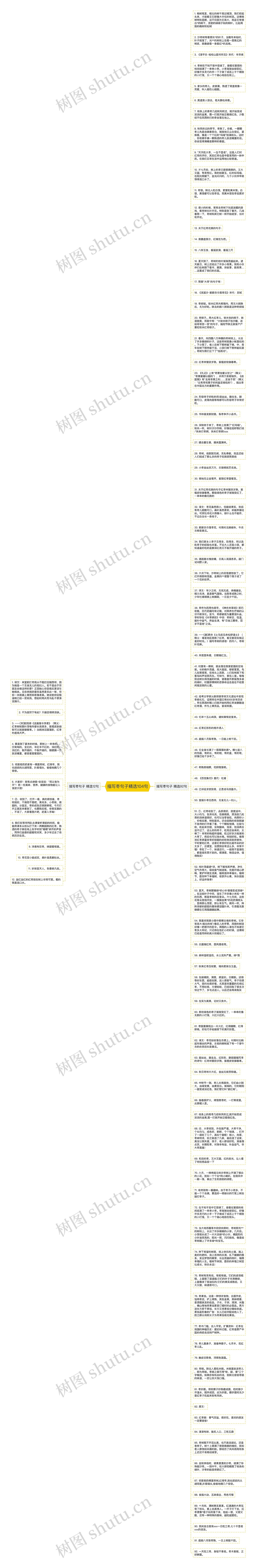 描写枣句子精选104句思维导图