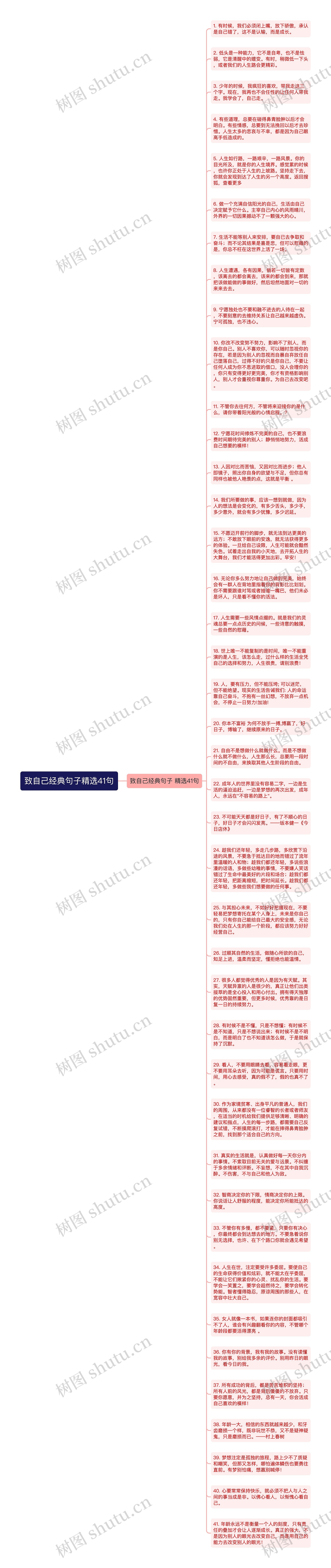 致自己经典句子精选41句思维导图