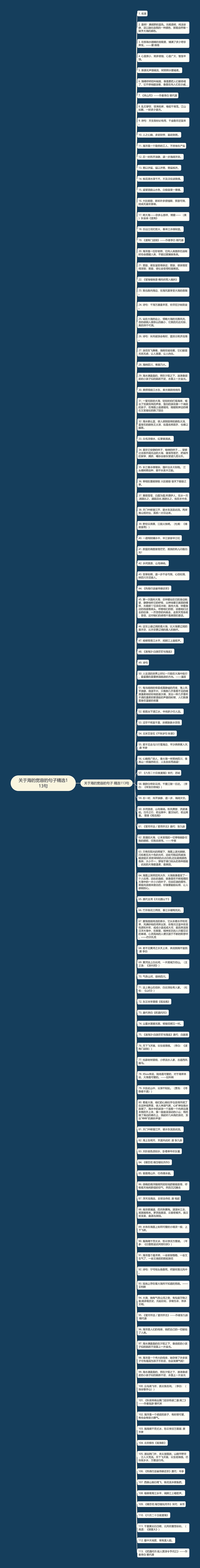 关于海的宽容的句子精选113句