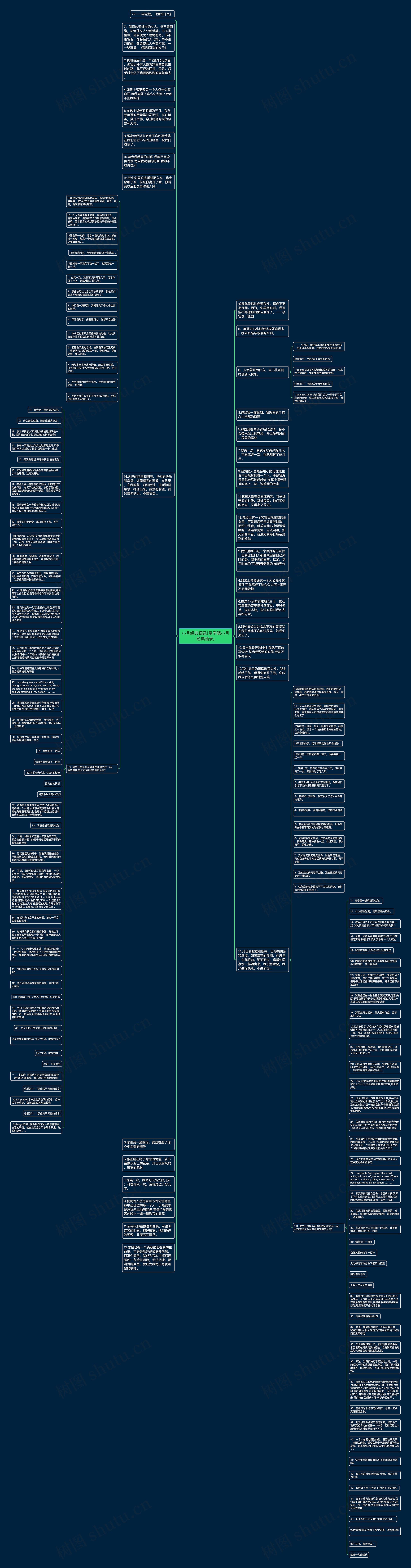 小月经典语录(星学院小月经典语录)思维导图