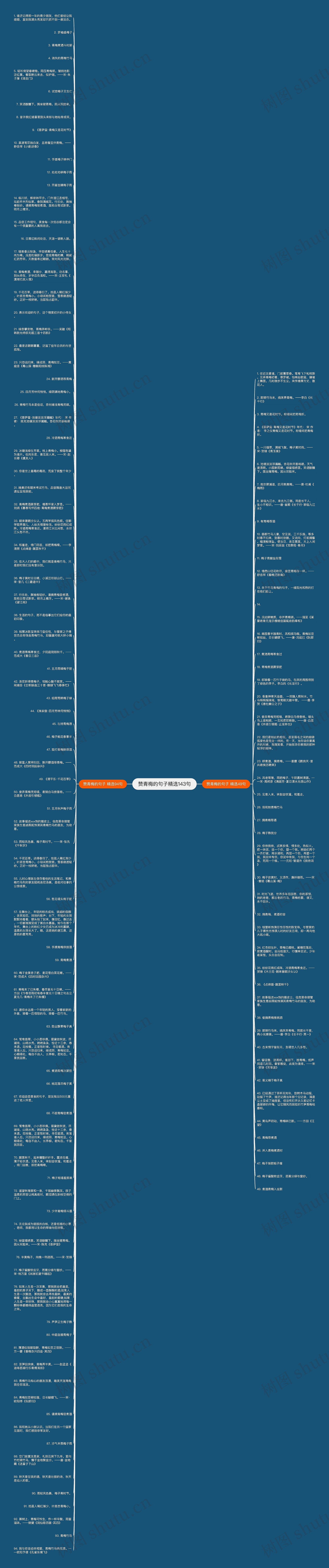 赞青梅的句子精选143句思维导图