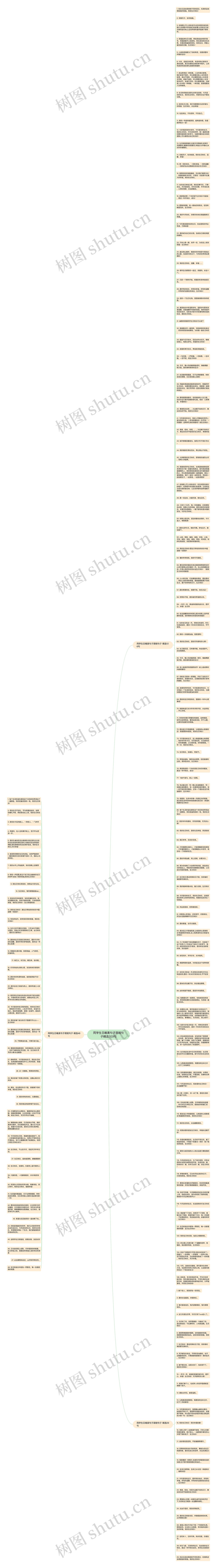 同学生日唯美句子简短句子精选203句思维导图