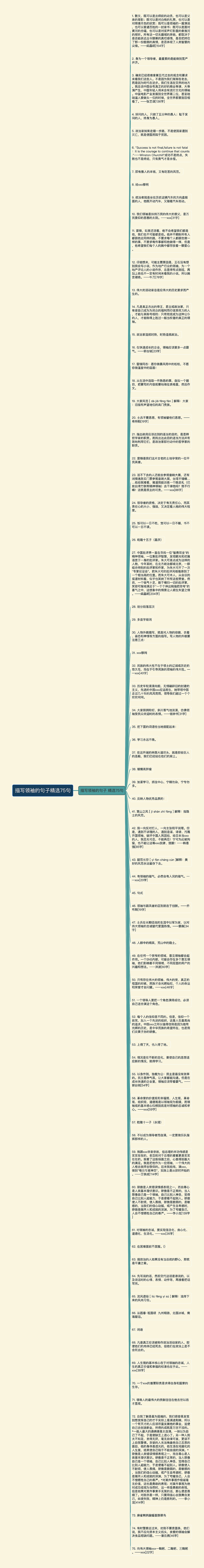 描写领袖的句子精选75句思维导图