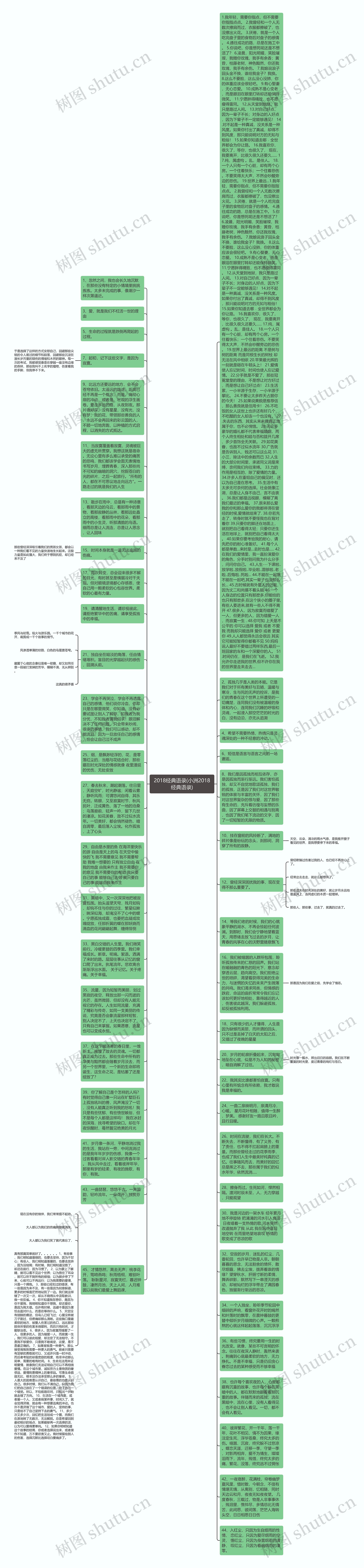 2018经典语录(小洲2018经典语录)思维导图