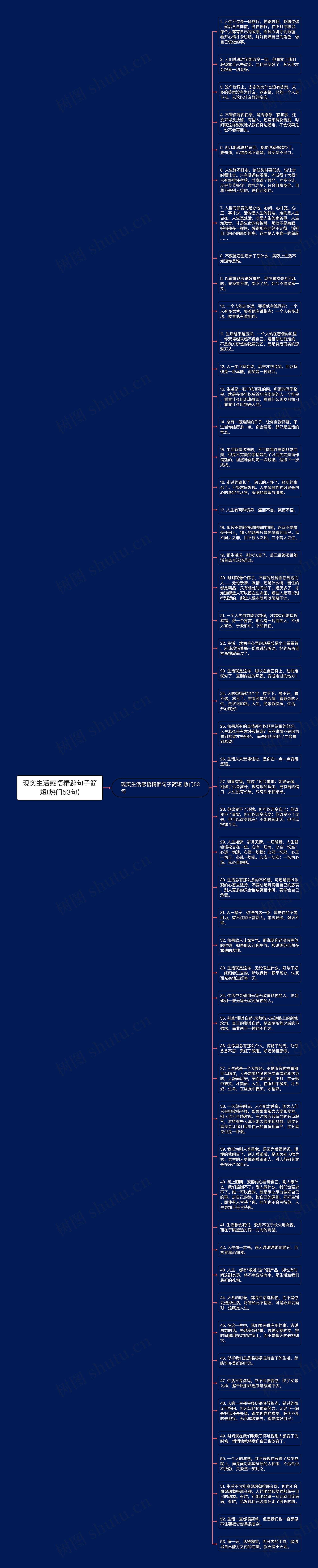 现实生活感悟精辟句子简短(热门53句)思维导图