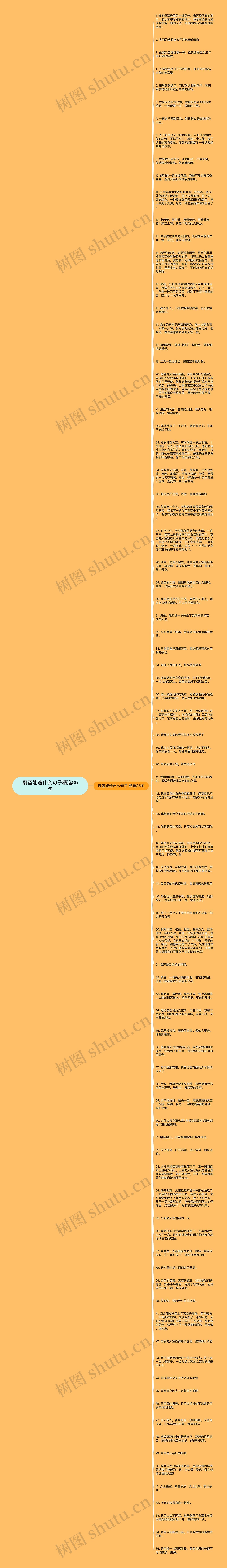 蔚蓝能造什么句子精选85句思维导图