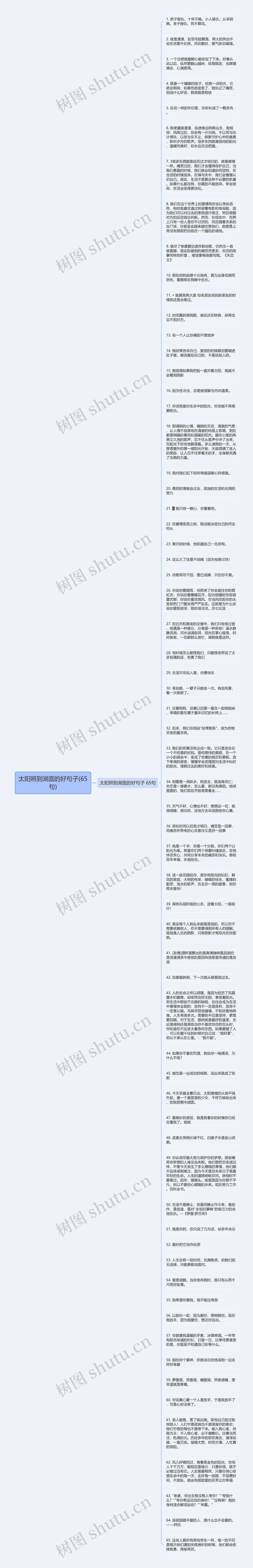 太阳照到湖面的好句子(65句)思维导图