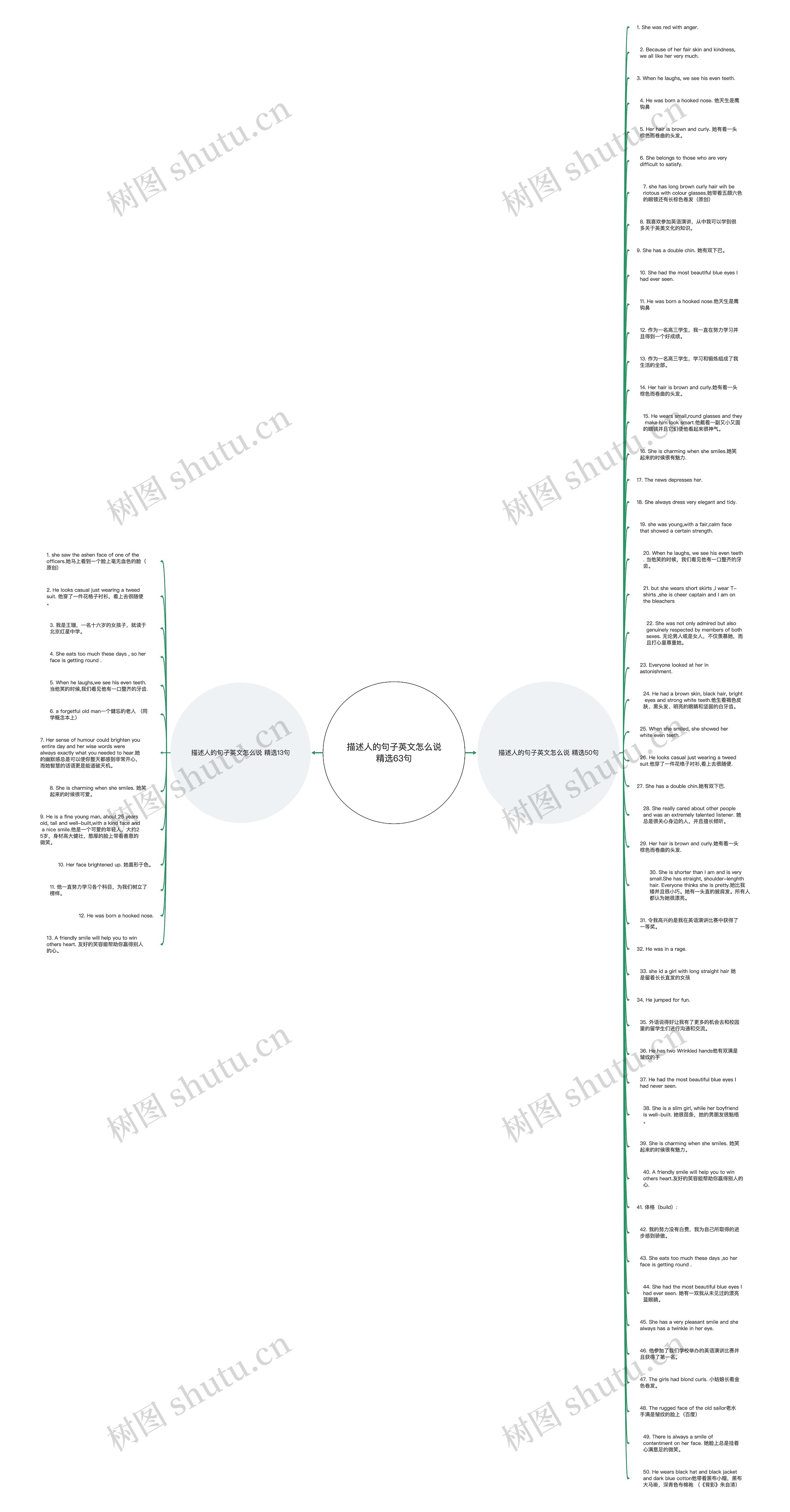 描述人的句子英文怎么说精选63句思维导图
