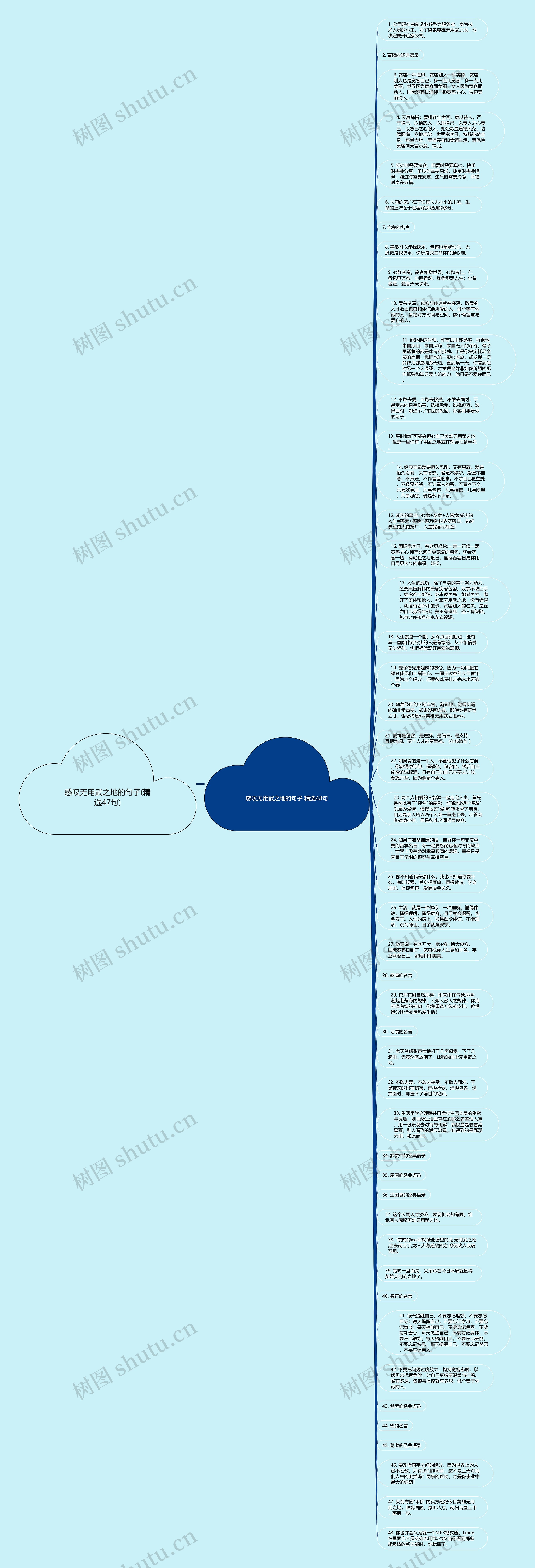 感叹无用武之地的句子(精选47句)思维导图