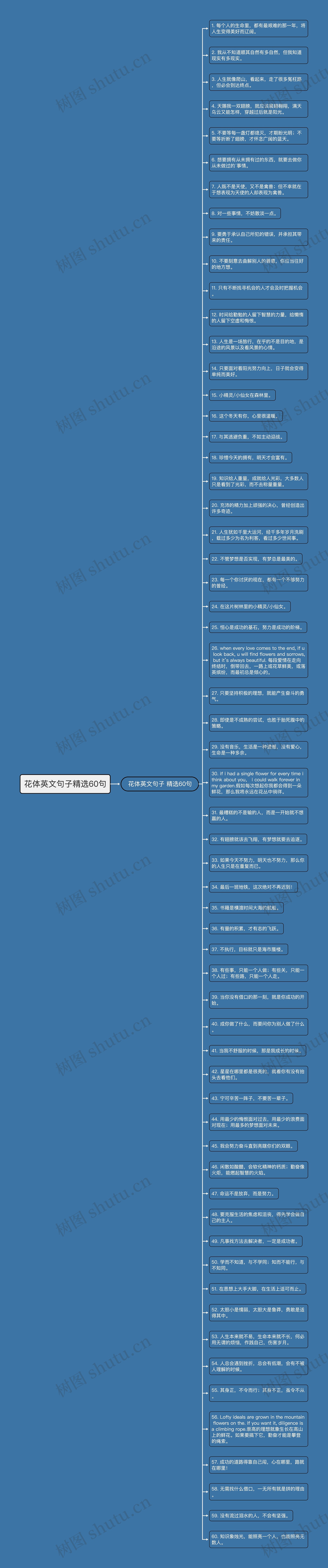 花体英文句子精选60句思维导图