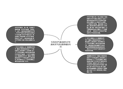 今天的天气真凉把句子写具体(天气凉注意保暖的句子)