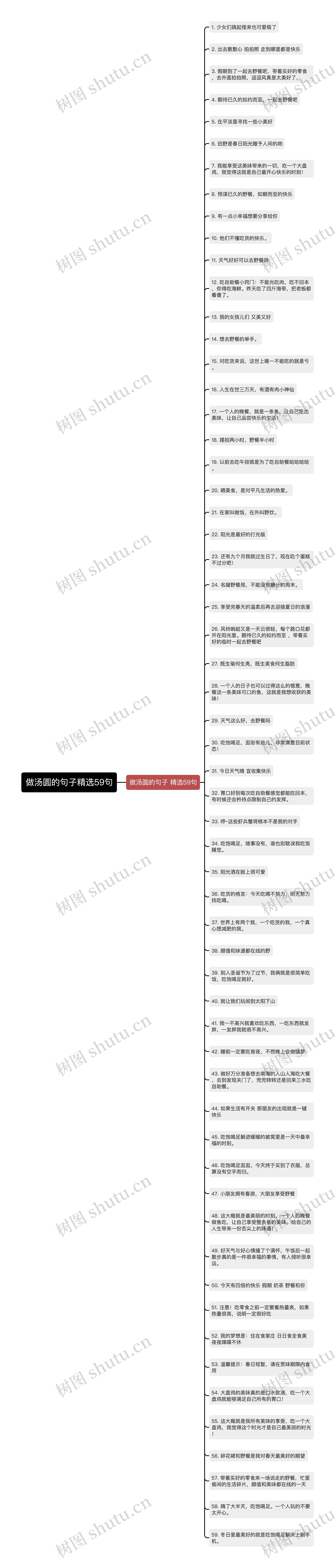 做汤圆的句子精选59句思维导图