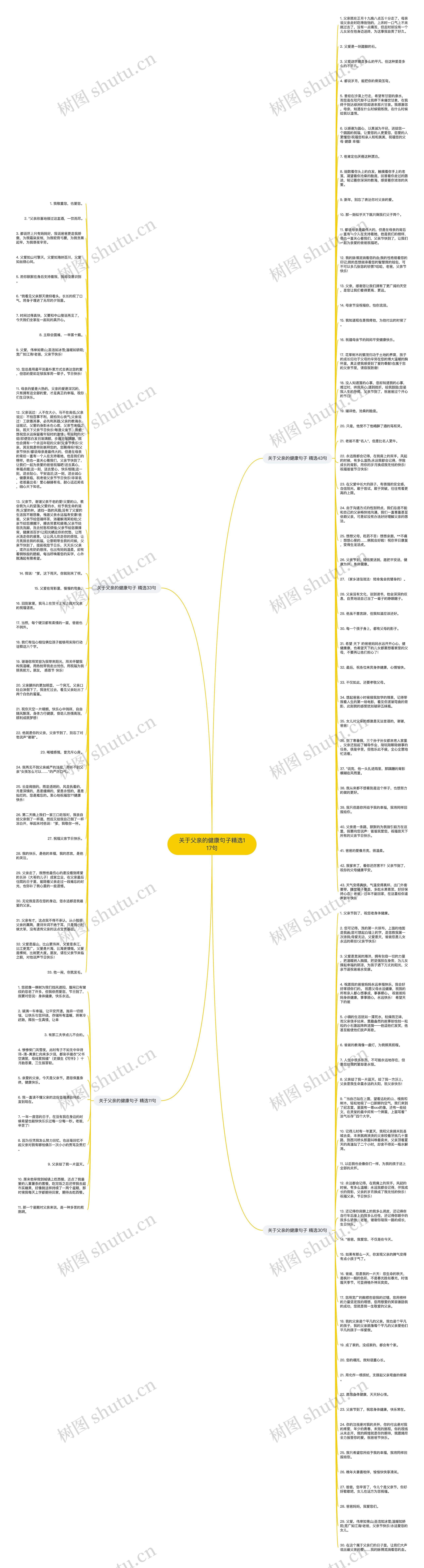 关于父亲的健康句子精选117句思维导图