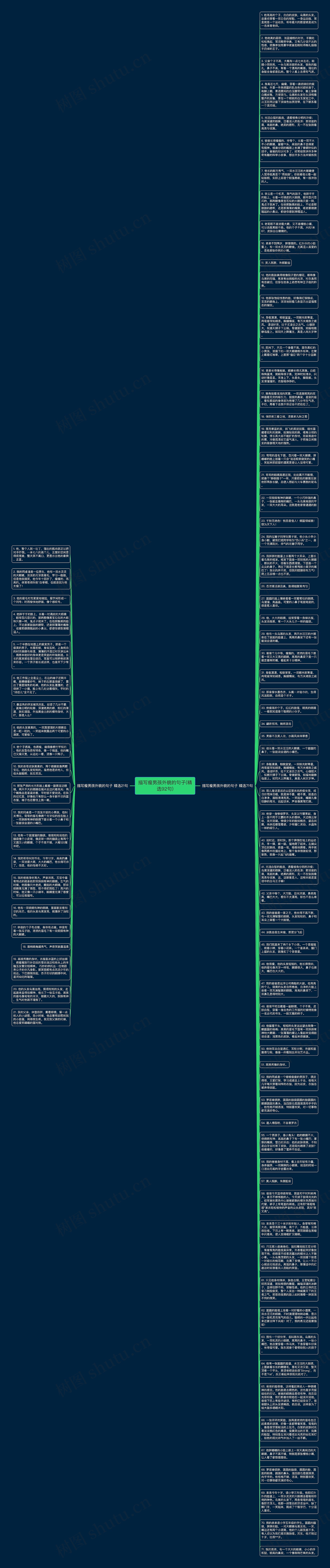 描写瘦男孩外貌的句子(精选92句)思维导图